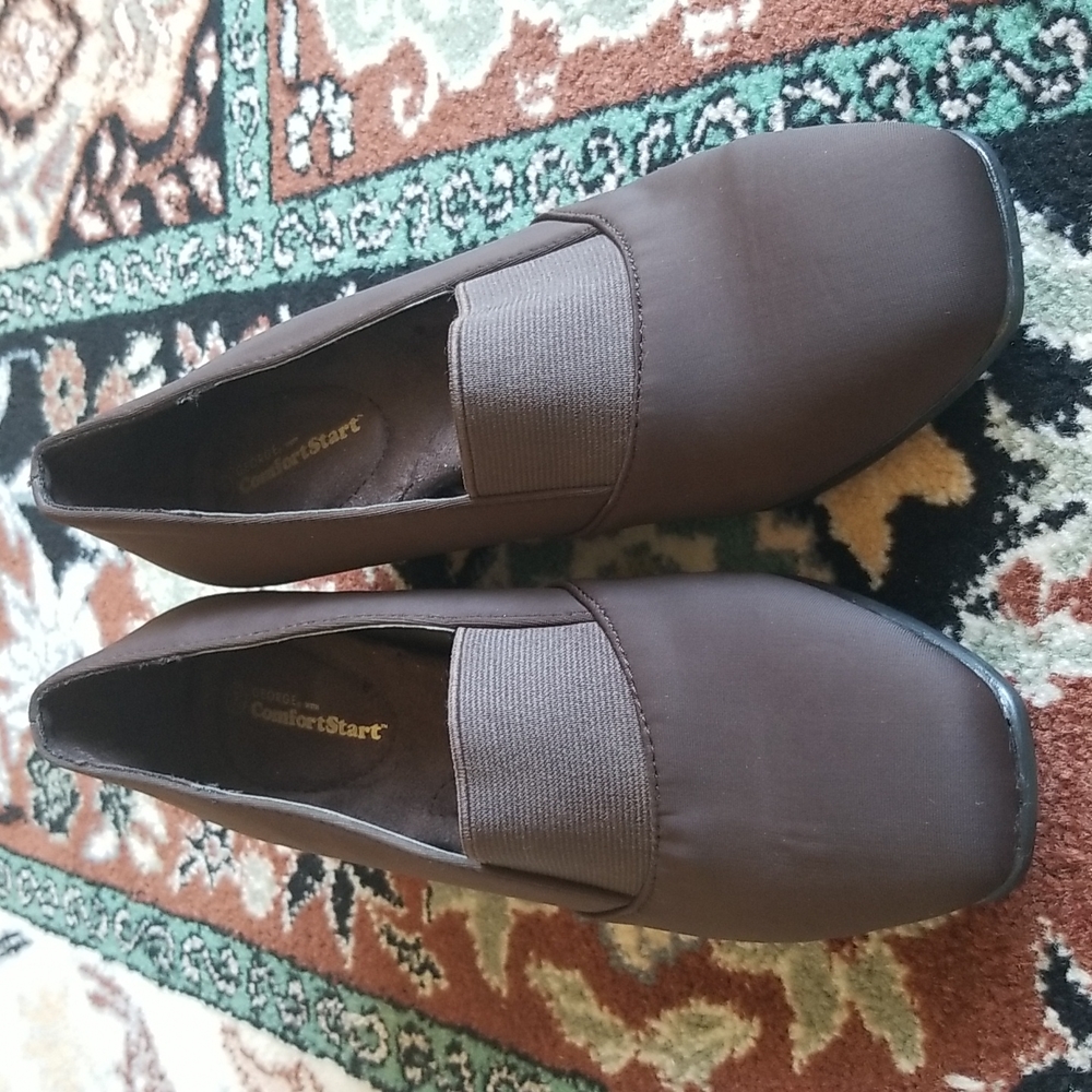 Brand New George with ComfortStart Chocolate Brown Mules
